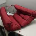 Home Fashions Outdoor 44 x 22-inch High Back Chair Cushion, 1 Ct, Red