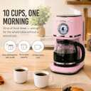 Nostalgia Classic Retro 10 Cup Coffee Maker, Pink