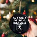26.2 Half Marathon Ornament - On a Scale of 1 to 10 Im a 26.2 Marathon Runner Gift, Funny Running Team Christmas Keepsake for Long Distance Runners (C05)