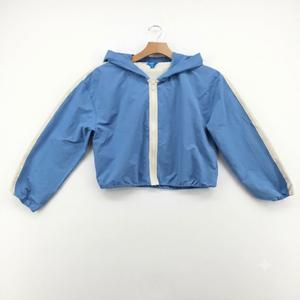 Prince Pickle Ball Cropped Hoodie Jacket Womens Medium Blue Zip Up Crew Neck Casual
