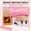 modelones Nail Polish Set 6 Colors Neutral Nude Pink Mini Skin Tones Collection Quick Dry Neutral Glitter Finger Nail Polish Home DIY Manicure Valentine's Gift for Women Girl (A0-Meteor Swarm)