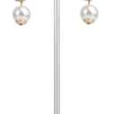 GemeShou Silver Metal Earring T Bar Stand, Single Small Earring Hanger Display, Retail Earring Holder for Show, Jewelry Earring Organizer for Online Store PhotographySilver-Hexagon Base Height 5.3" (High)