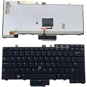 Siakoocty Laptop Replacement US Layout with Pointing with Backlight Keyboard for Dell Latutude E6400 E6410 E6500 E6510 E5410 E5510 E5400 E5500 Precision M2400 M4400 M4500