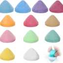 12 Pcs Colorful Mushroom Dustless Toddler Chalk Ages 1-3,Easy Grip Sidewalk Outdoor Chalk for Toddlers 1-3,Water Soluble,Dust Free,Painting,Graffiti,Art Creation,Indoor Outdoor