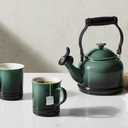Le Creuset Demi Kettle (1.25 qt.) and 2 Mugs (14 oz. each), Artichaut