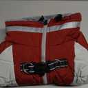 AOFITEE Fullbody Dog Coat Warm Fleece Dog Jacket, Windproof Dogs Winter Coat with Harness Built in, Reflective Turtleneck Dogs Snowsuit Puffer Jacket, Four Legged Pet Snow Suit, Christmas Red XL (Burgundy)