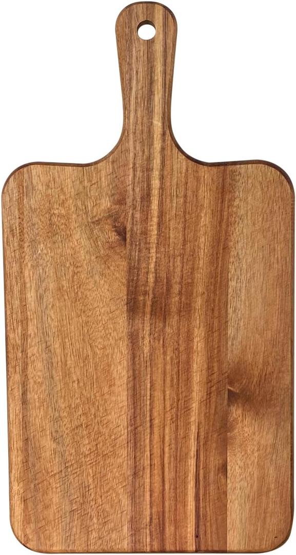 17x9 Inch Acacia Cutting Board Wood Serving Board with Handle Acacia Chopping Board for Home Kitchen Wedding Party