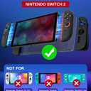 ivoler Dockable [Mag-Safe Fit] Grip Case for Nintendo Switch 2,5-in-1 Kit: Silky-Smooth Matte PC Hard Shell, Detachable 2 x Joycon Grips Cover, 2 x Screen Protector Scratch Shock Protection Full Set