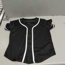 Womens Baseball Jersey Blank Button Down Softball Jersey Hip Hop Hipster Short Sleeve Sports Uniform