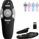 QUI Presentation Clicker Wireless Presenter Remote Clicker for PowerPoint Presentation Remote, PowerPoint Slide Advancer for Mac/Windows/Linux, Google Slide/PPT/Keynote, USB A, Black