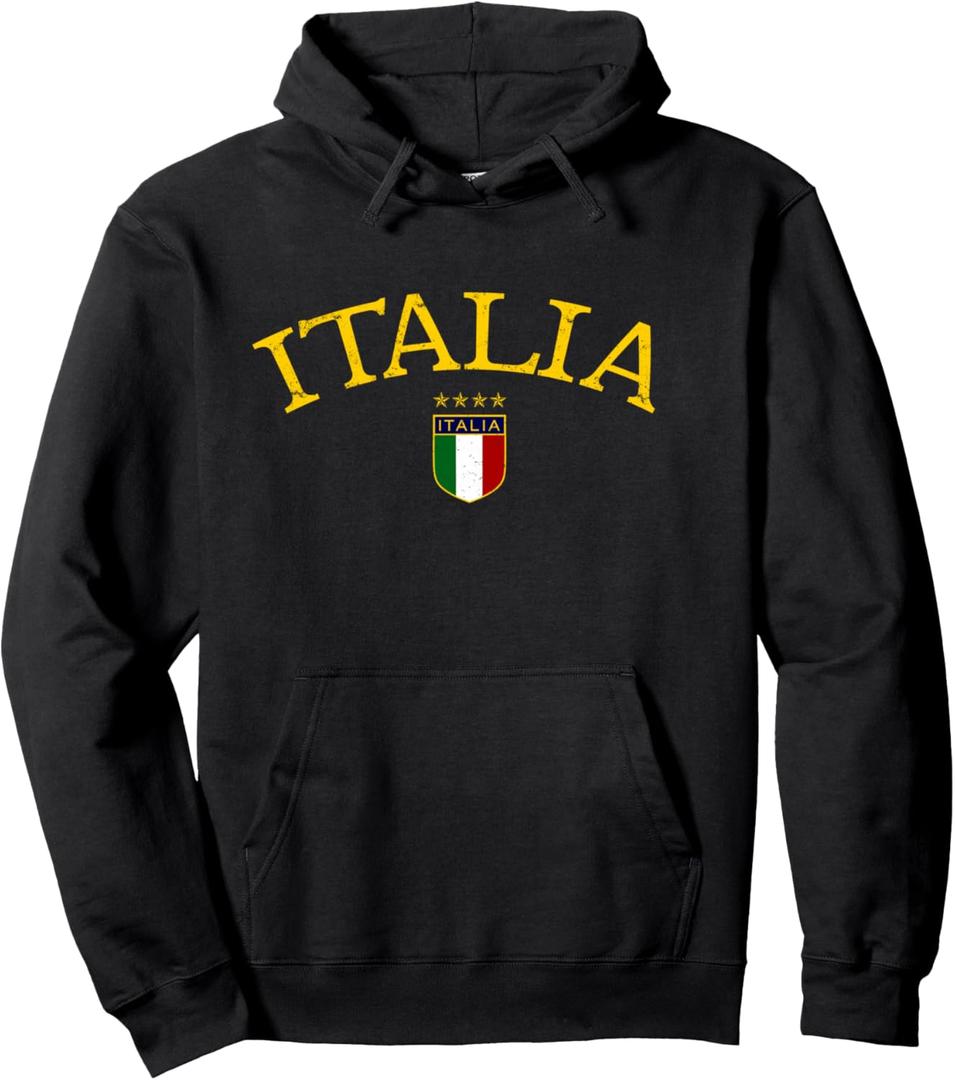Vintage Italia Soccer Pullover Hoodie