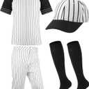 Coume Vintage Baseball Costume for Carnival Party Halloween Men Baseball Uniform Men's Classic Knickers with Pinstripes (X-Large)