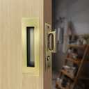 Recessed Finger Flush Pulls with Edge Pull Antique Brass - 6Inch Sliding Closet Door Handles Hardware Suitable for Pocket Door,Closet Door,Sliding Doors, Barn Door Handle