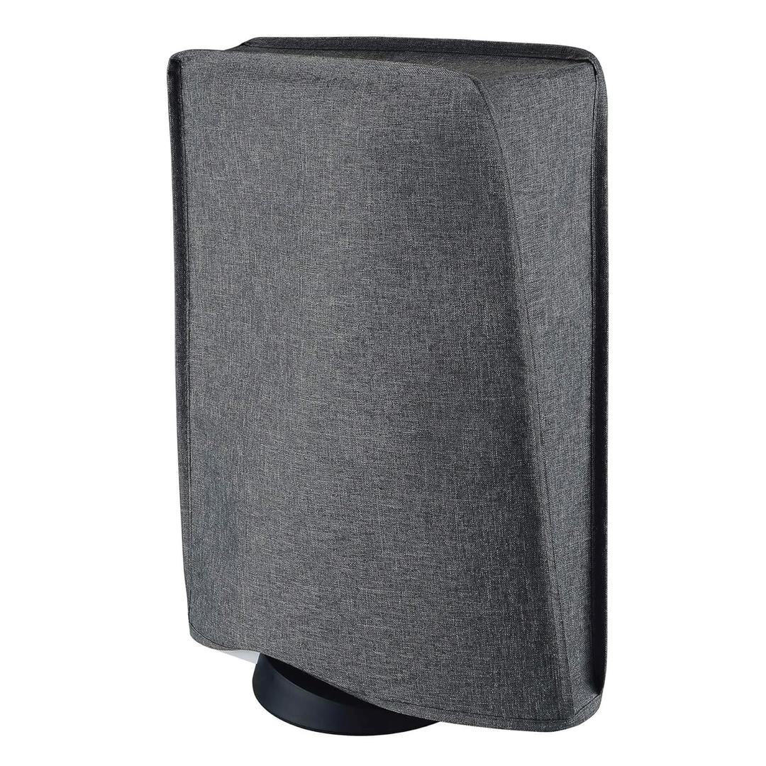 PlayVital Gray Nylon Dust Cover for PS5, Soft Neat Lining Dust Guard for PS5 Console, Anti Scratch Waterproof Cover Sleeve for ps5 Console Digital Edition & Disc Edition