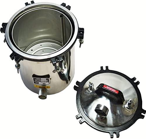 OLizee Electric Heated 4.7 Gallon(18L) Autoclave Steam Sterilizer Stainless Steel Shell Pressure Canner