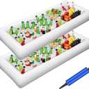 Jasonwell Inflatable Serving Bars Ice Buffet Salad Serving Trays Food Drink Holder Cooler Containers Indoor Outdoor BBQ Picnic Pool Party Supplies Luau Cooler w Drain Plug