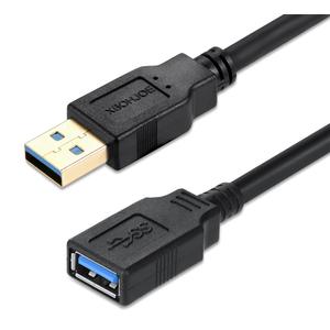 USB Extension Cable 3.3ft USB 3.0 Male to Female Extender Cord Data Transfer 5Gbps for USB Flash Drive,Mouse,Xbox,Keyboard, Card Reader,Printer etc (3.3FT Black)