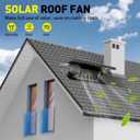 25W Solar Roof Vent Fan with 8 Inch Removable Roof Vents,Solar Attic Exhaust Fan for Ventilation System,Ideal Soalr Roof Fan for Garage, Shop and Warehouse,Black