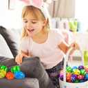 Plastic Easter Eggs Fillable, 36 PCS Printed Bright Easter Eggs Empty, Colorful Eggs for Easter Gifts Party Favors Eggs Hunt, Easter Basket Stuffers, Plastic Eggs Bulk