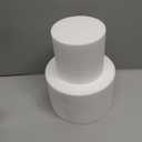2 Tiers 4" 6" Fake Cake 4 Inch Tall Fake Birthday Cake Rounds Styrofoam Cake Dummies Set for Birthday, Wedding, Baby Shower Display