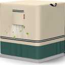 LXKCKJ Air Conditioner Cover for Outside Units - 420D Heavy-Duty Waterproof Winter AC Cover, All-Weather Protection for HVAC Condenser Units, Fits 28''LX28''WX32''H Outdoor AC Unit(Beige&Green)