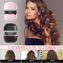 Mini Hair Straightener, Cordless&Rechargeable Portable Hair Straightener Brush with 3 Temperature Setting, Fast Heating Hot Comb&Anti-Scald Shell Plates,Mini Straightener Brush for Home Travel Gift, Black