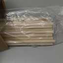 HESTIA No Drill Cordless Room Darkening Vinyl Mini Blinds, 1 L-Shaped PVC Slats Venetian Horizontal Blind Privacy Indoor Window Coverings for Bedroom, Bathroom and Kitchen, Cream, 42.5" W X 50" H