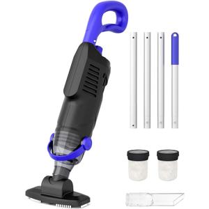 (2026 Upgrade) Little Shark Cordless Pool Vacuum, 60W Motor, 18 GPM Strong Suction, 5000mAh Battery, 60-Min Runtime, Compact Lightweight Handheld Pool Cleaner for Above Ground Pools & Hot Tubs