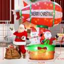 9FT Christmas Inflatable Hot Air Balloon with Santa Claus,Hot Air Balloon Christmas Inflatable with LED Lights,Christmas Blow Up Yard Decorations Outdoor for Garden Holiday