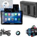 CARPURIDE W702BS PRO for BMW Motorcycle CarPlay & Android Auto Dual Bluetooth, 7" Waterproof GPS Navigation Screen, Data Reading, Native Wonder, TPMS, Light Sensor, Music Sharing, Intercom,16-Pin