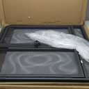 Mr IRONSTONE 3 Panel Fireplace Screen 51.5" W x 32.5" H Modern Foldable with Wrought Metal Decorative Mesh, Heavy Duty Fire Spark Guard Cover for Home Decor Indoor, Black