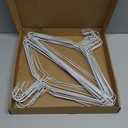 30 Pack Metal Wire Hangers Bulk 15.9 Inch 13Guage Dry Cleaner Hangers Thin Space Saving Suit Holder for Home Clothing (30, White)
