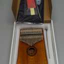 Kalimba Thumb Piano 17 Keys, Portable Mbira Finger Piano Gifts for Kids and Adults Beginners (Wood)