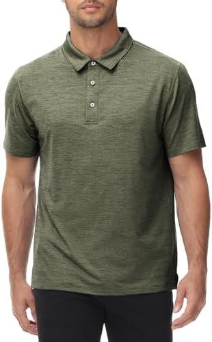 MIER Mens Polo Shirts Dry Fit Short Sleeve Performance Golf Shirt Breathable Athletic Casual Collared T-Shirt, Heather Sage Green, XL