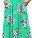 WEACZZY 2026 Summer Long Dresses for Women Wrap Empire Pleated Waist V Neck Short Sleeve Elegant Maxi Dress with Pockets (XXL)