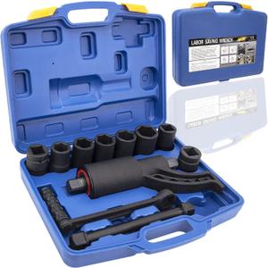 Heavy Duty Torque Multiplier Wrench Set, Torque Wrench Labor Saving Torque Multiplier Wrench Lug Nut Remover Lug Nut Wrench 1 Inch w/ 8 Cr-v Socket