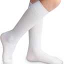 Jefferies Socks Girl's Seamless Cotton Knee High 6 Pair Pack (White)