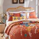 Greenland Home Barefoot Bungalow Topanga Quilt Set, 5-Piece Queen, Multi