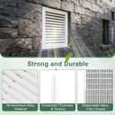 18" X 18" Aluminum Gable Vent with Screen, Never Rust Gable Vents for ShedReducing Indoor Temperature - Ideal for Wall, Attic,Shed,Door, and Shipping ContainerVent Opening: 16" x 16"