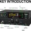 UHF Wireless In-Ear Monitor System - 99 UHF Frequencies Mono IEMs for Musicians, 164ft Stable Transmission Range, Ideal for Stage Performance, Bands, Studio Recording, Lectures & Speeches (WG1)
