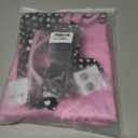 VLUV Pink Halloween Costumes Set, Women's Halloween Retro Satin Jacket Set with Scarf Headbands Glasses Accessories (Pink, XXL)