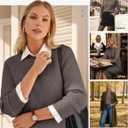 GRACE KARIN Women's Fall Knit Sweater Top, Long Sleeve Merino Wool Blend Pullover, Casual Crewneck Waffle Clothes 2025 (Brown, S)