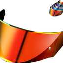 Compatible with LS2 FF353/320/328/800 Helmets Visor Tint Replacement Motorcycle Helmet Face Shield (Revo Deep Red)