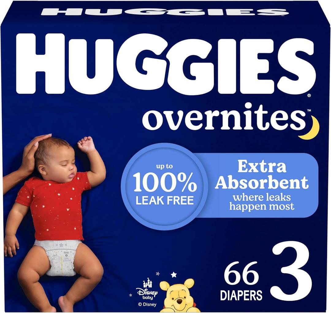 Huggies Overnites Size 3 Overnight Diapers (16-28 lbs), 66 Ct