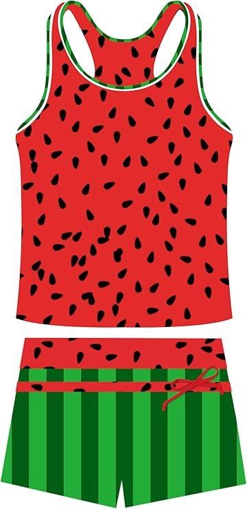 UNIFACO Teen Girls Tankini Swimsuit Size 14-16 Two Piece Boyshort Bathing Suit Kids Beach Pool Swimwear