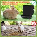 Maxcheck 2 Pcs Rabbit Feeder for Cages Small Animal Food Pellet Dispenser with Lid Metal Chicken Grit Oyster Shell Squirrel Feeders Outside(4.7 Inches,Mesh Bottom,Black)
