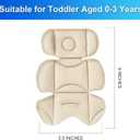 Infant Car Seat Insert Breathable Head Support for Newborn to Toddler 0-3 Years, Soft Non-Sticky Baby Car Seat Cushion, Universal Carseat Insert Support for Stroller, Swing & Carrier