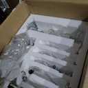 WUZUPS 5-Light Crystal Candle Chandelier Pendant Ceiling Light Modern Lighting Fixture for Bedroom Hallway Bar Kitchen Bathroom, H 25" W 20", E12 Base, Chrome