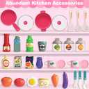 Kids Kitchen Playset with Light Sound, Pretend Kitchen Toy for Boys Girls, 7 inches x 10 inches x 0.5 inches