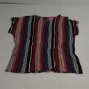 Floerns Women's Short Sleeve Office Blouse (Medium, Beige Red Striped)